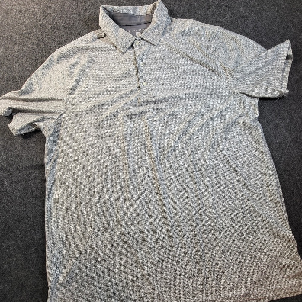 Hickey Freeman Golf Polo Shirt Gray Men's L